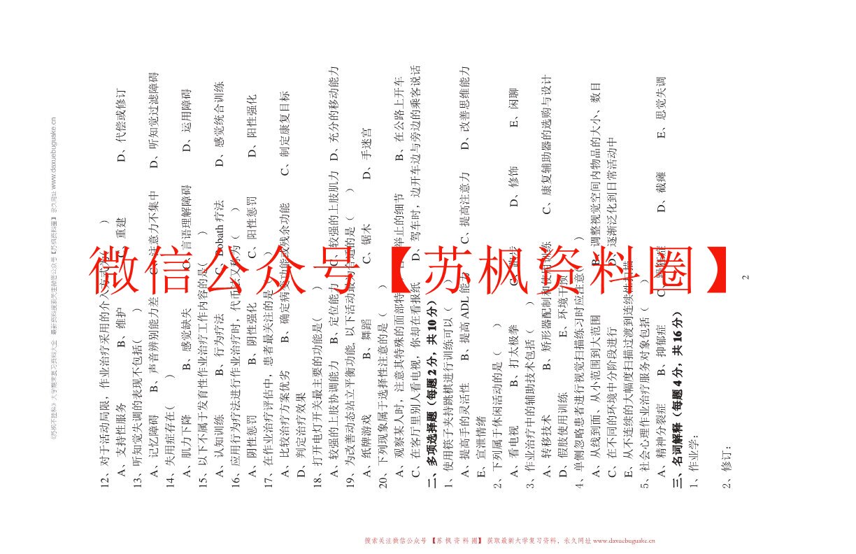 作业疗法